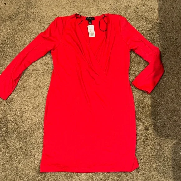 knee length dresses for ladies Petal & Pup Women's Keani Long Sleeve Lace Gown - Red